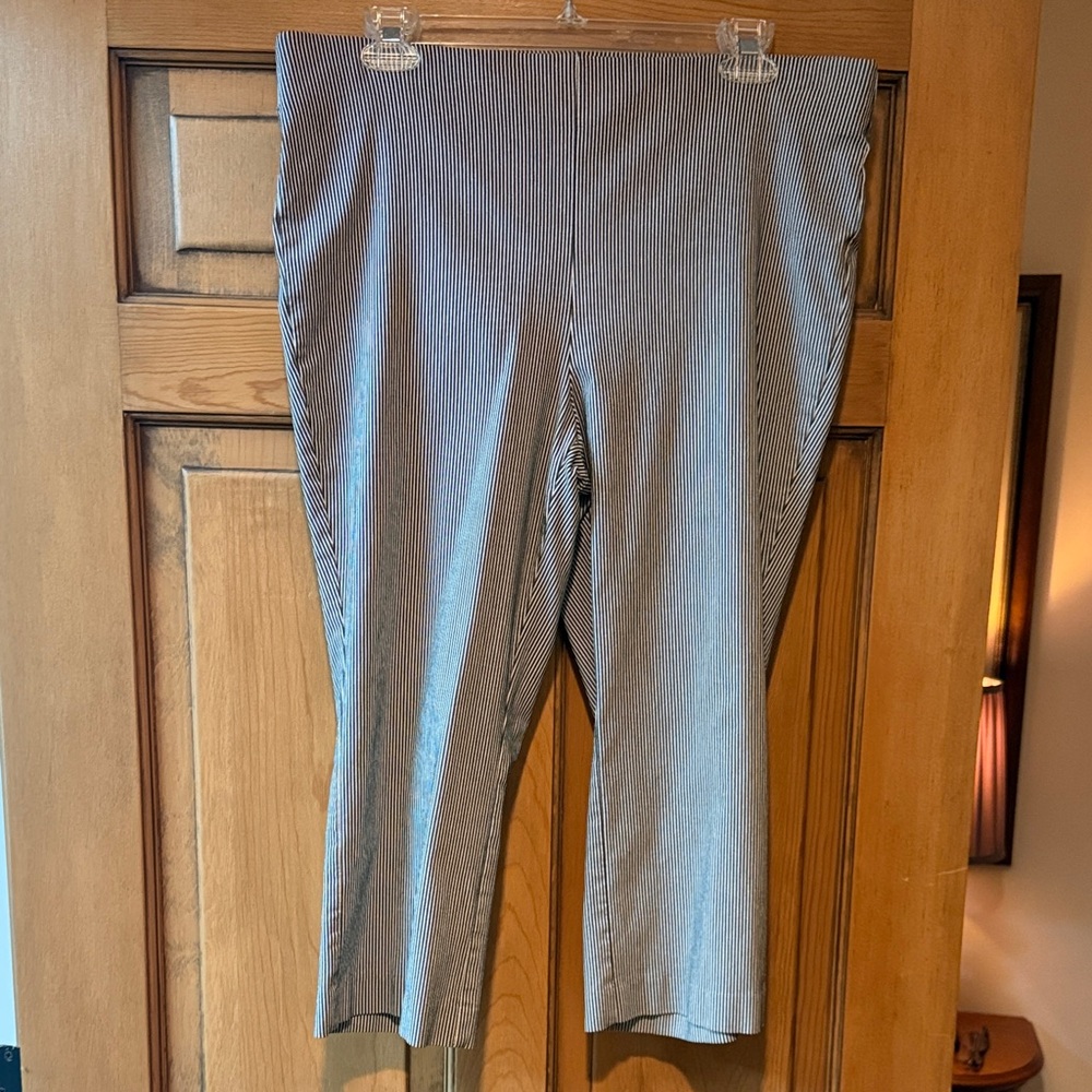 Counterparts Black and White Striped Cropped Pants